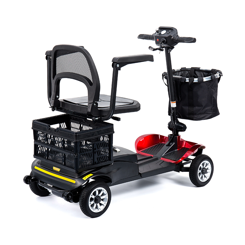 YL-02 Trotinetă de mobilitate ușoară cu 4 roți pentru seniori, cu un scaun pivotant la 360°