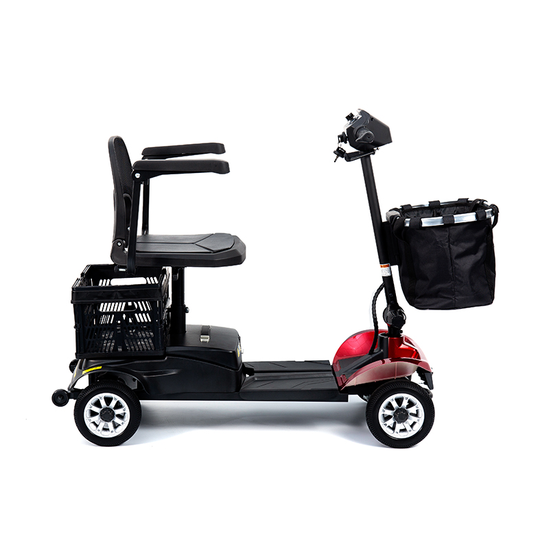 YL-02 Trotinetă de mobilitate ușoară cu 4 roți pentru seniori, cu un scaun pivotant la 360°