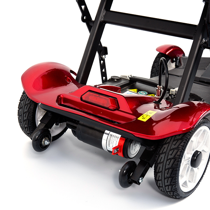 YL-211 Trotineta electrica turistica cu 4 roti pentru seniori cu far cu LED, cos