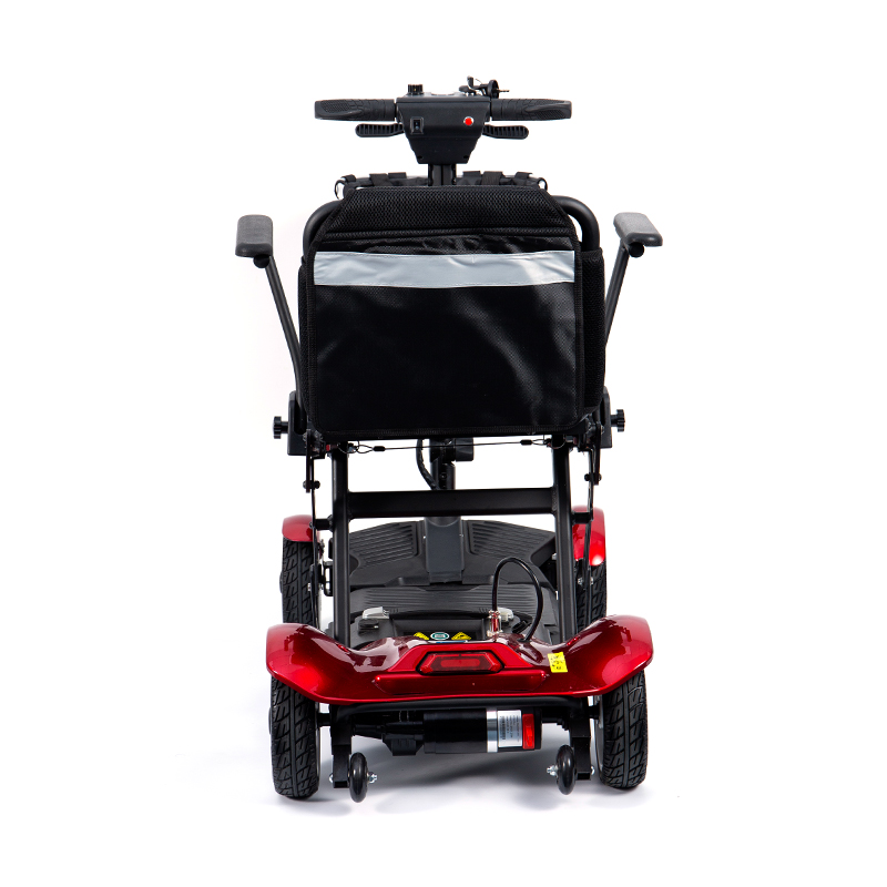 YL-211 Trotineta electrica turistica cu 4 roti pentru seniori cu far cu LED, cos